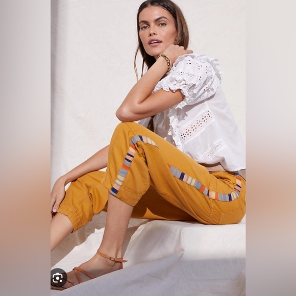 Anthropologie Brendan Utility Mustard Baggy Pants size 6‎ - Picture 1 of 5